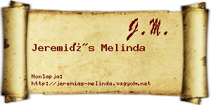 Jeremiás Melinda névjegykártya