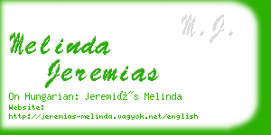 melinda jeremias business card